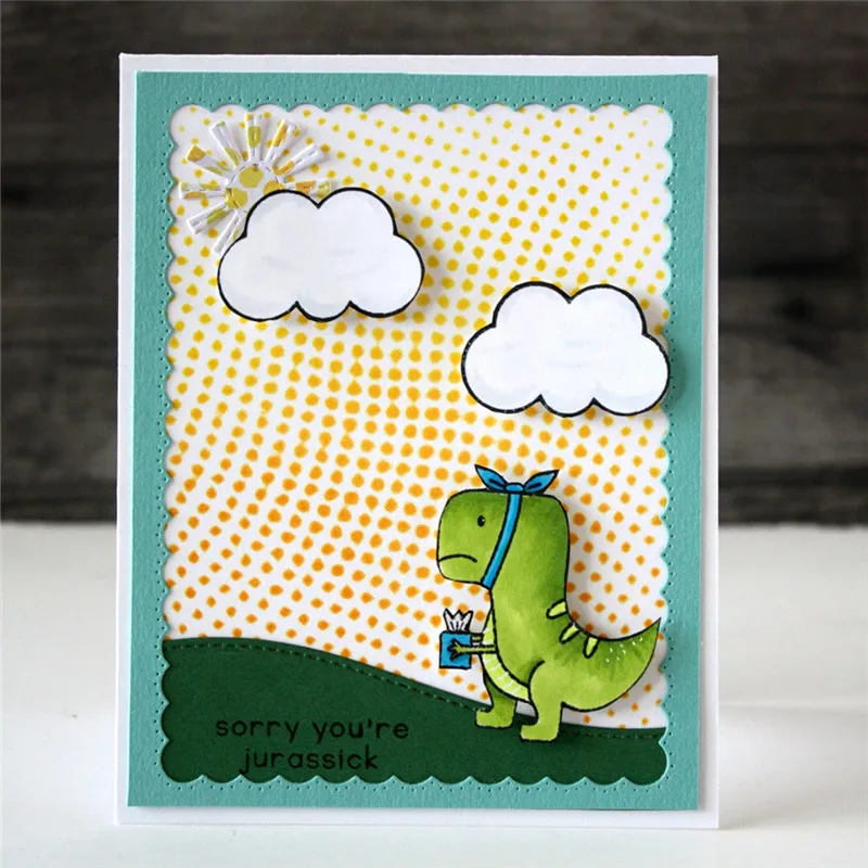 

Eastshape Cute Animal Metal Cutting Dies with Clear Stamp DIY Decorative Embossing Scrapbooking Craft Card Stencil Template