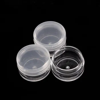 

10pc Clear Plastic Sample Container Mini Bottle Pot Jars Cosmetic Tools 5ml Perfect For Storage Makeup Eye Shadows Dec