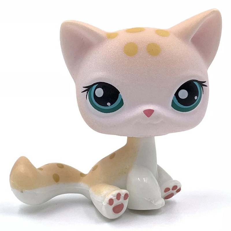 Лпс стоячки кошки Игрушки для кошек lps, редкие подставки, маленькие короткие волосы, котенок, розовый#2291, серый#5, черный#994,, коллекция фигурок для питомцев - Цвет: 224