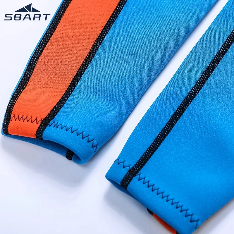 SBART/Детский Эластичный гидрокостюм 2 мм для подростков с длинным рукавом, купальный костюм с длинными рукавами на молнии