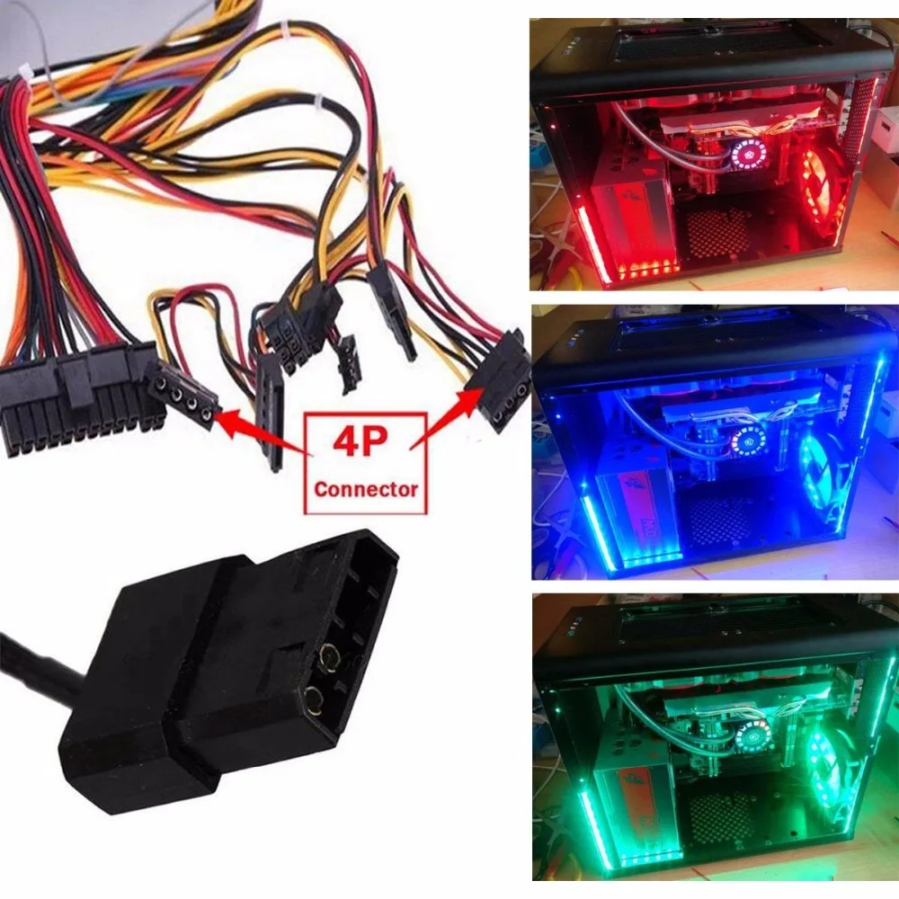 RGB светодиодный светильник для украшения чехол компьютера с магнитным и пультом