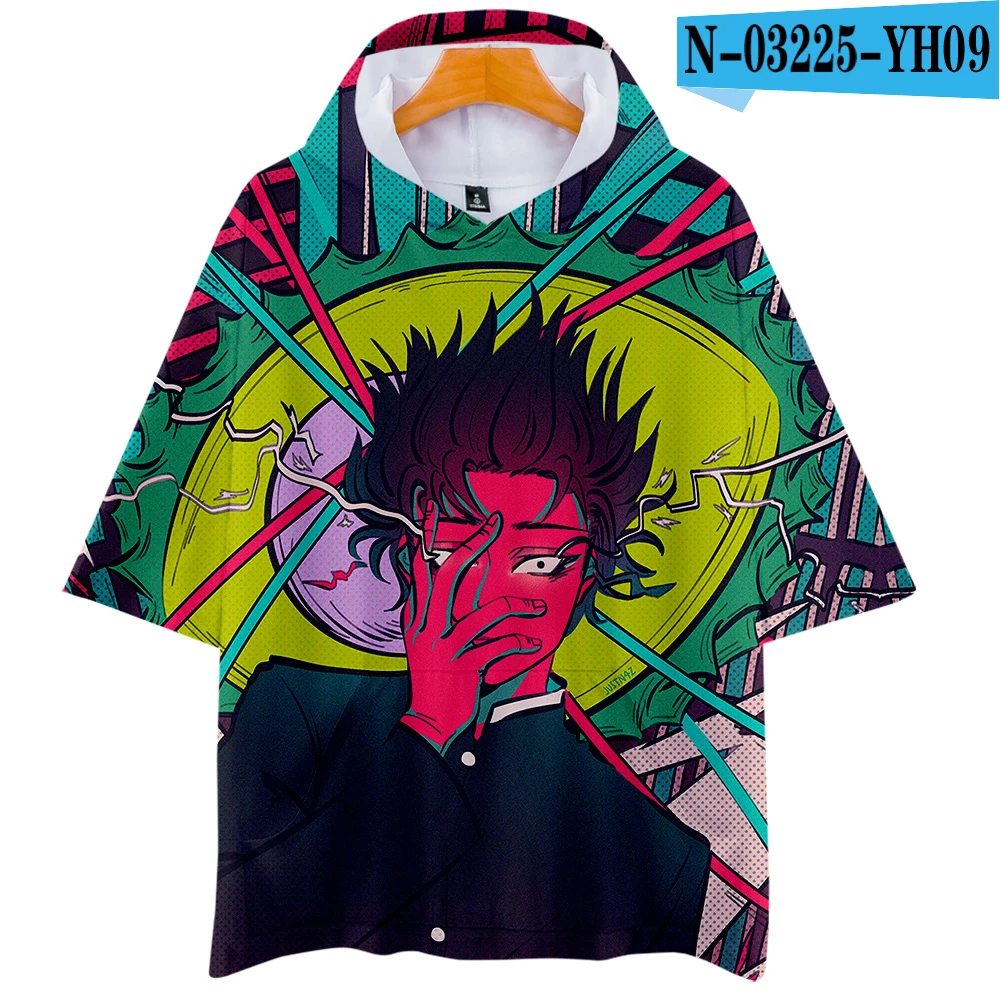 Mob Psycho 100 футболка аниме Mobu Saiko Hyaku 3d футболка с капюшоном для мужчин с коротким рукавом летняя забавная толстовка с капюшоном в стиле хип-хоп футболки - Цвет: one