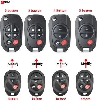 

3/4/5/6 Buttons Modified flip Remote Key Fob Shell for TOYOTA Highlander Sequoia Sienna Tacoma Tundra Avalon Solara GQ43VT20T