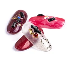 Онлайн знаменитостей стиль маникюрный пистолет черный прямоугольный Маникюр AB Цвет ромбовидная форма DIY невесты маникюрные украшения