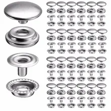 2019 yeni 200 adet/grup Metal gümüş basın çiviler dikiş düğme yapış Fasteners dikiş deri el sanatları giysi çanta 15mm çap