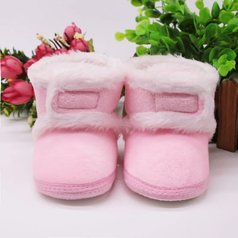 Newborn Toddler Warm Boots Winter First Walkers baby Girls Boys Shoes Soft Sole Fur Snow Booties for 0-18M