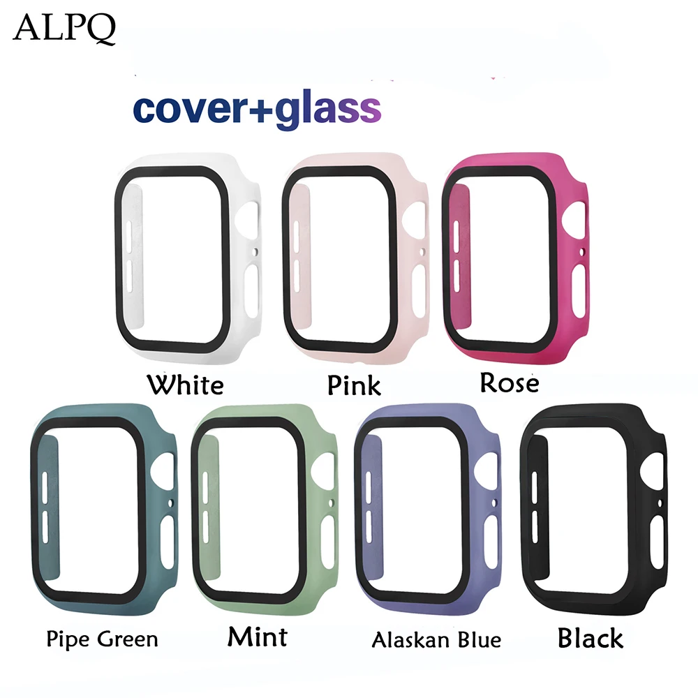 Защитный чехол для экрана из закаленного стекла ALPQ с защитой от царапин для Apple Watch 40 мм 44 мм, Защитная пленка для iWatch Series 4