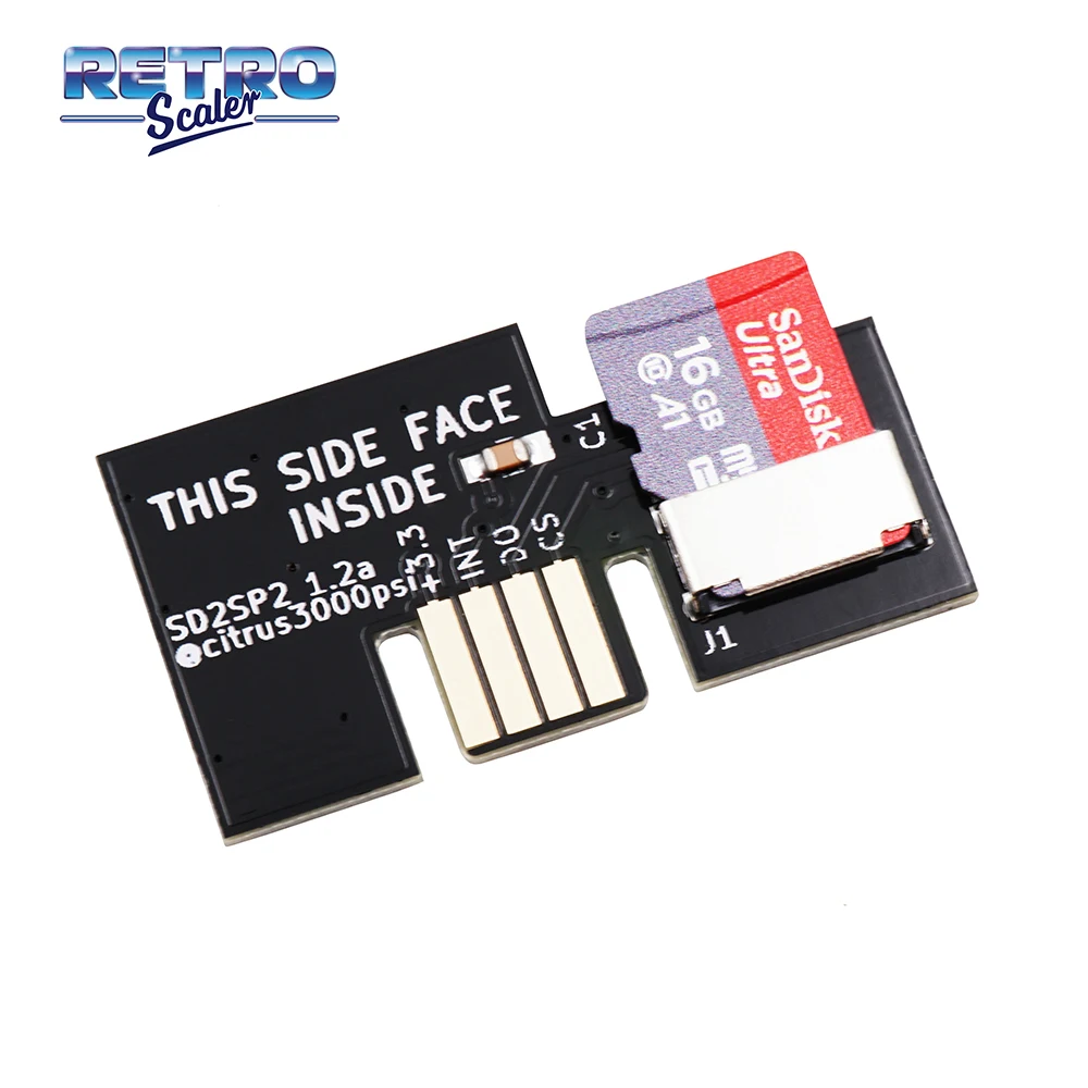 SHEAWA Adattatore Micro SD Card Reader TF Per SD2SP2 SDLoad, Per Fotocamere Olympus E Fujifilm E Console GameCube, Colore Rosso