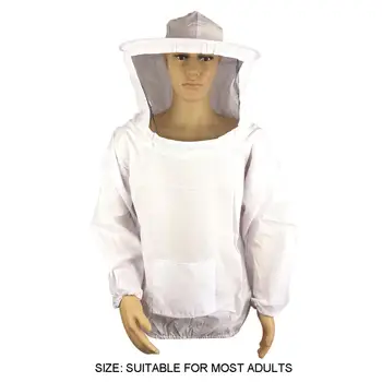 

Anti-Bee Coat Beekeeping Clothing Suit Protective Mesh Jacket with Hat Beekeepers Supplies