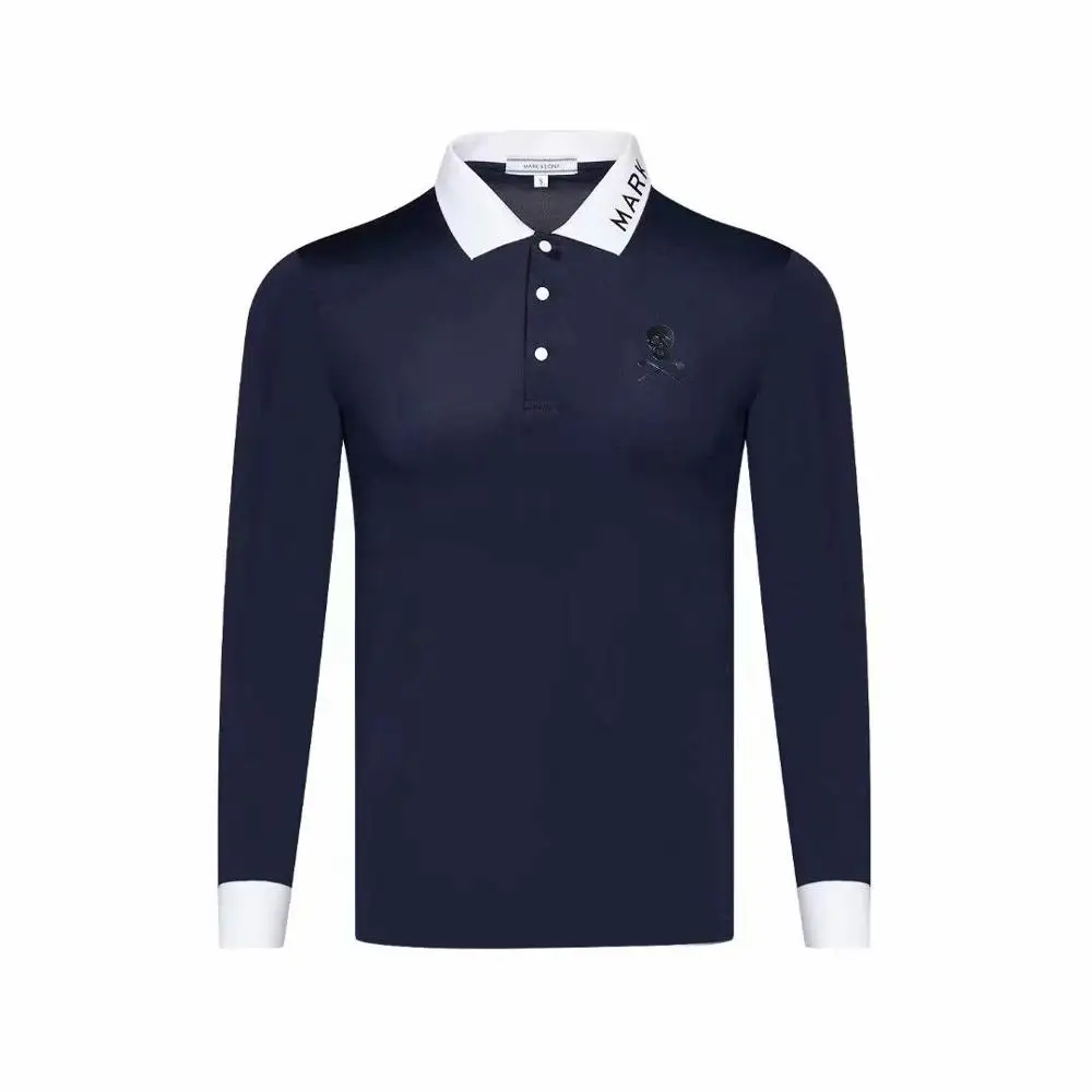 Новая мужская метка с черепом LONA Golf футболки быстросохнущая дышащая одежда с длинным рукавом Спортивные футболки для гольфа