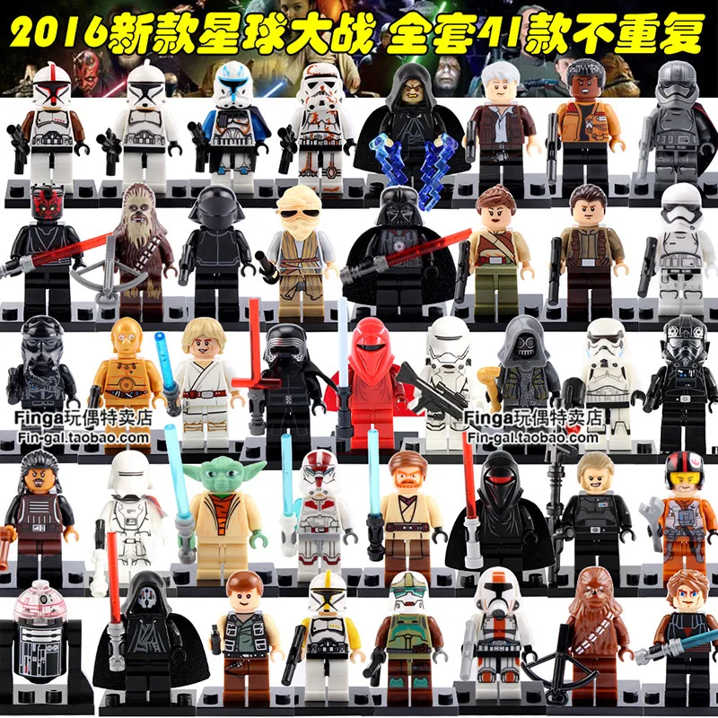

41pcs Building Block Compatible with LegoINGlys Star wars Jedi Yoda Obi-Wan Darth Storm Han Solo Anakin Kids Star Wars Toys