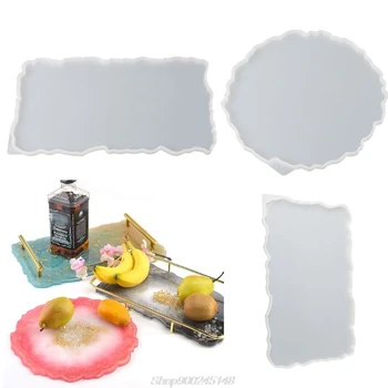 

3Pcs Rectangle Round Plate Resin Mold Kit Flexible Silicone Oversized Fruit Disc Tray Resin Mold Clear Art Au11 20 Dropship