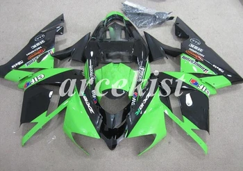 

4 Free Gifts New ABS Motorcycle Full Fairings Kit Fit For Kawasaki Ninja ZX-10R 2004 2005 04 05 10R bodywork set Green black