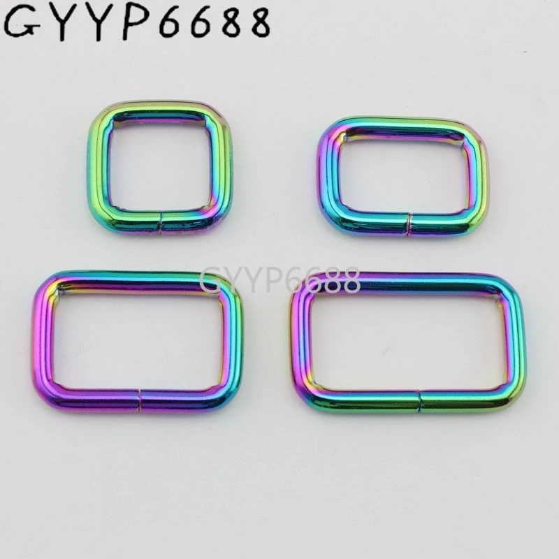 10 30 100pcs 6 boyutu 13 16 20 26 33 38mm gökkuşağı yuvarlak kenar