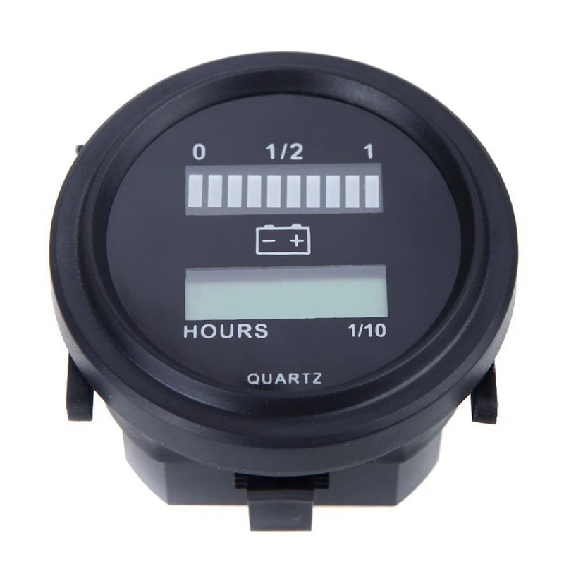 

Hot Sale 12V/24V/36V/48V/72V LED Digital Battery Status Charge Indicator with Hour Meter Gauge Black