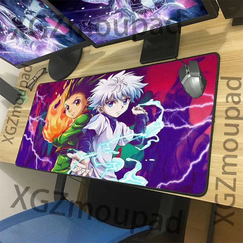 XGZ Custom Large Computer Desk Mat Black Lock Edge Hunter GON FREECSS Gaming Mouse Pad Rubber Non-s