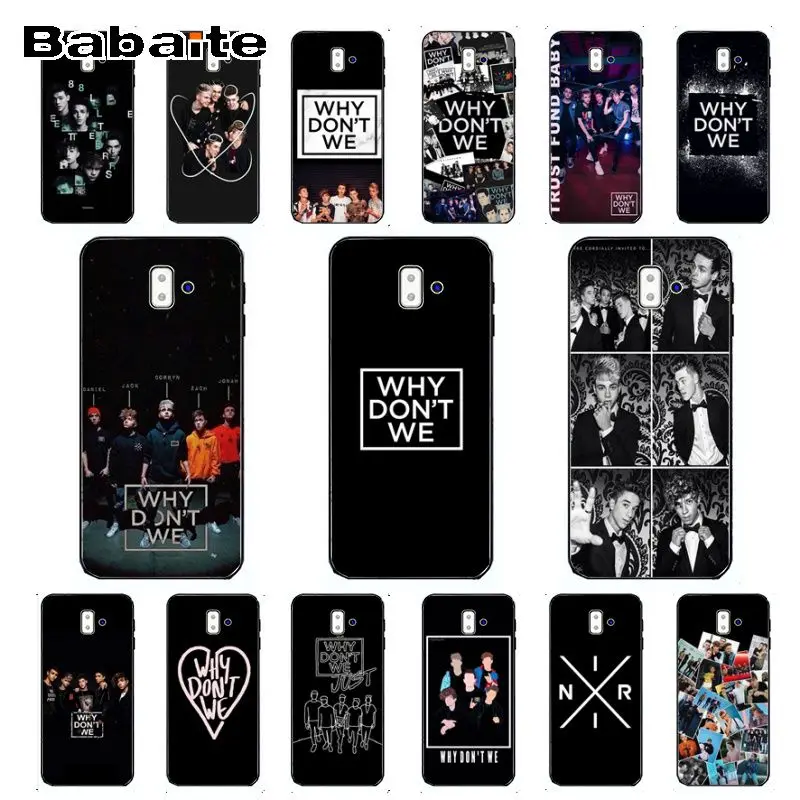 case For Galaxy j6 2018 Why Dont We Soft Silicone Black Phone Case samsung plus A6 A8 A9 A10 A30 A50 Mobile Cases | Мобильные