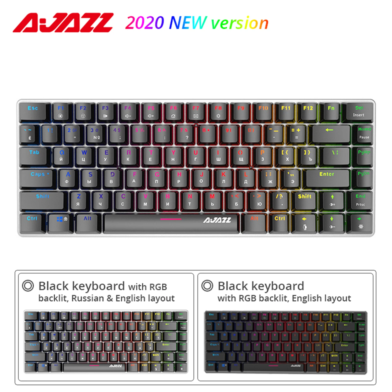 Клавиатура Ajazz Ak33 механическая компактная игровая с русской раскладкой 82 клавиши