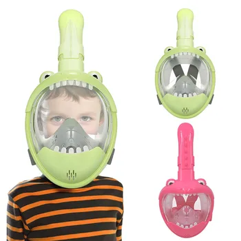 

Snorkel Mask Full Face Kids Swimming Masks Foldable Breathing Tube Prevent Fog Prevent Leak 180 Panoramic View Snorkeling Set717