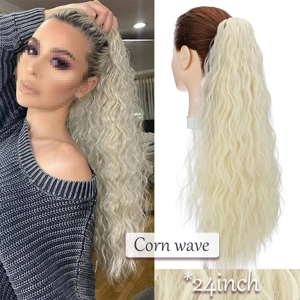 S-noilite Synthetic Long Wavy Fake Ponytail Extension Hair Three Types Claw On Ponytail Hair Extensions Women Hairpiece