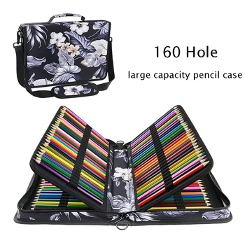 

160 Hole Multi-layer Sketch pencil Case Painting Multi-function Pencil Bag Storage Pen Curtain Stationery Bag School Supplies
