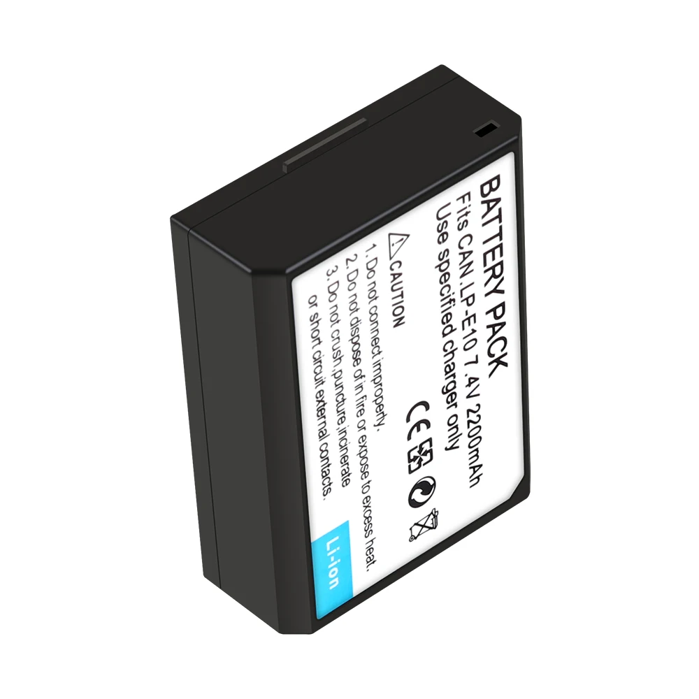 2200mAh LP-E10 LP E10 LPE10 Digital Camera Battery For Canon 1100D 1200D 1300D Rebel T3 T5 KISS X50 X70 Battery L50