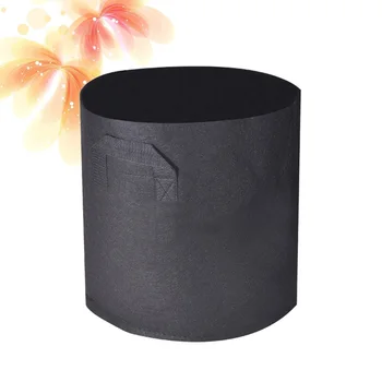 

2pcs Thickened Garden Bag Vegetables Growing Bag Non-woven Fabrics Planting Bag for Balcony Garden Yard Black