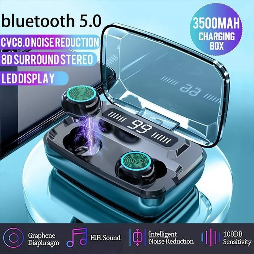 Ture TWS M11 Wireless Earbuds Bluetooth Earphone Fingerprint Touch Handsfree with Charging Box V5 0 Wireless Bluetooth Headset