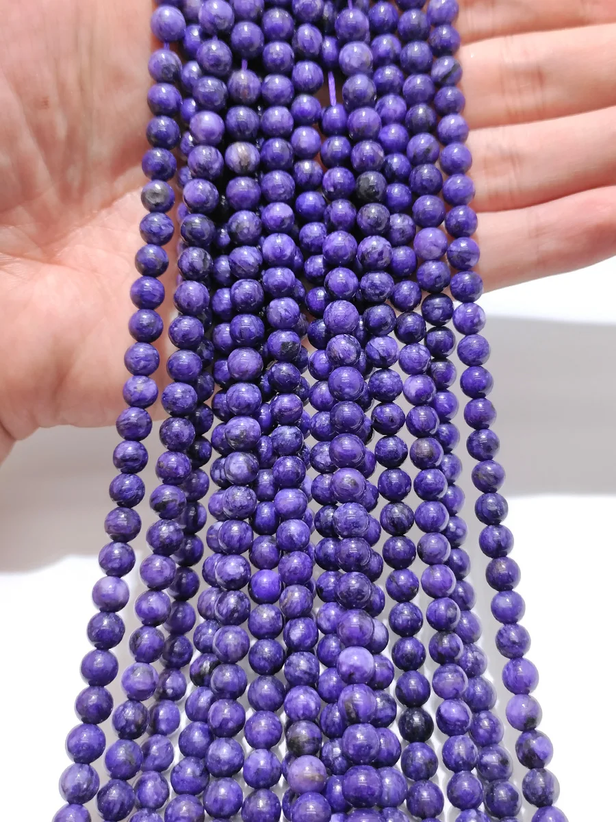 

Natural Round Gemstone Purple Dragon Crystal Beads Loose Spacer For Jewelry Making DIY Necklace Bracelet 15''4 6 8 10mm Wholesal