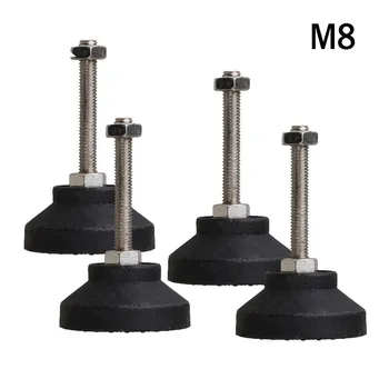

M8 Black Adjustable Furniture Legs Table Sofa Carbinet Bed Feet Universal Joint Glide Pads