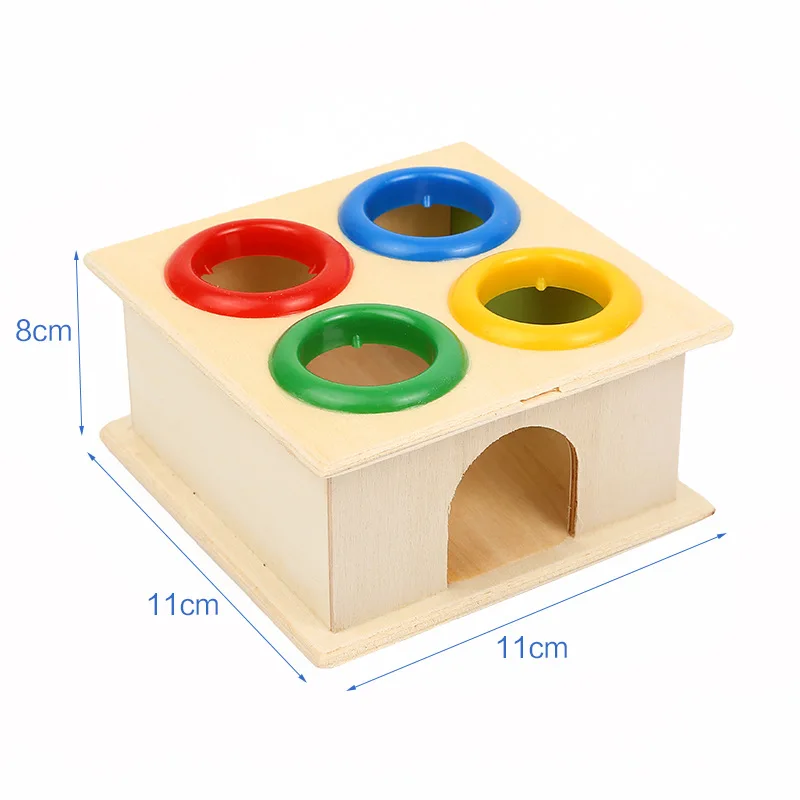 Красочный молоток деревянный шар+ деревянный ящик с молотком детей раннего обучения стук развивающие игрушки подарок