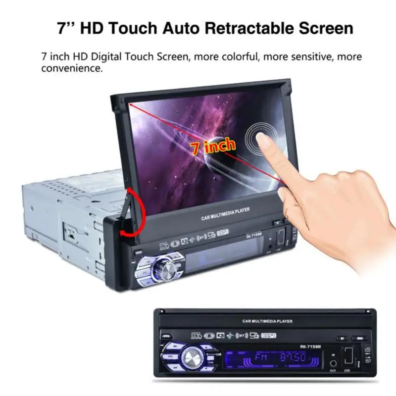  9601G 7 Zoll Touch Screen Bluetooth Auto Stereo MP5 Player Fahrzeug GPS FM/AM Radio mit Karte Karte