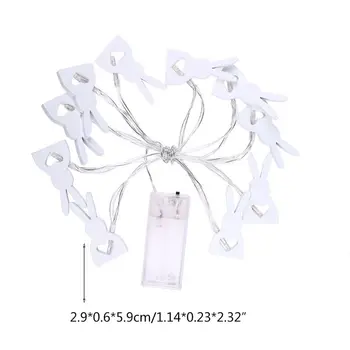 

Warm Light 10/20LED Wooden Rabbit Shape String Light Copper Wire Battery Powered Q0KF