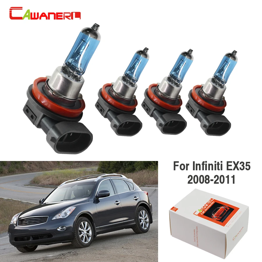 

Cawanerl для Infiniti EX35 3.5L 2008-2011 4X100W H9 H11 автомобильный светильник галогенные лампы головного светильник высокого 12В для ближнего и дальнего света Высокая Мощность
