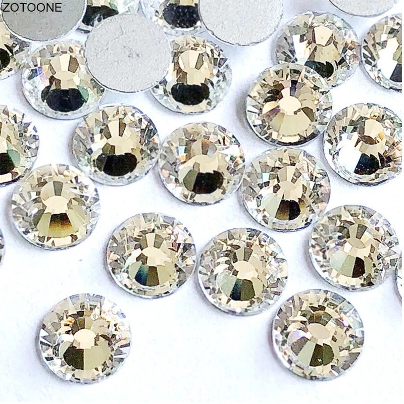 

Rhinestone SS2-SS50 White Flat Back Glass Diamond for Nail Art Decorations Phone Shell Stick Drill Diy Jewelry Accessories G