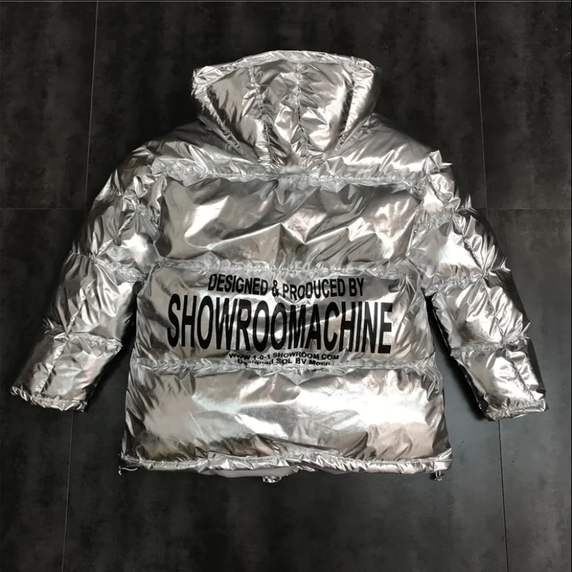 Новинка года; Зимняя яркая одежда с принтом алфавита на спине; одежда с хлопковой подкладкой; женская модная парка с капюшоном; свободные куртки