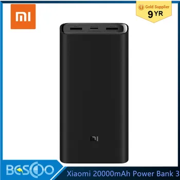 

New Xiaomi 20000mAh Power Bank 3 USB 45W Two-way Quick Charge Extenal Battery