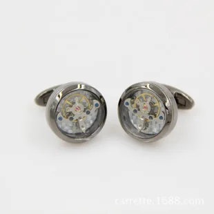 New Style Crystal Series Circle Split Surface Men French Shirt Cufflinks Sleeve Nail