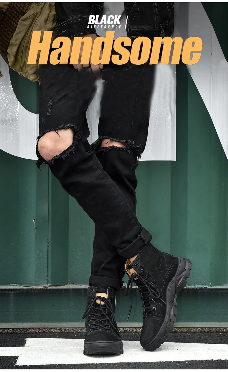 Модные новые зимние мужские зимние ботинки теплые мужские ботильоны из толстого плюша уличные водонепроницаемые мужские зимние кроссовки мужские ботинки на шнуровке