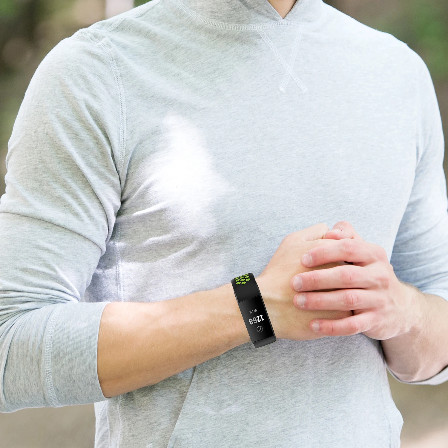 Ремешок силиконовый для Fitbit Charge 4 SE сменный двухцветный металлический браслет