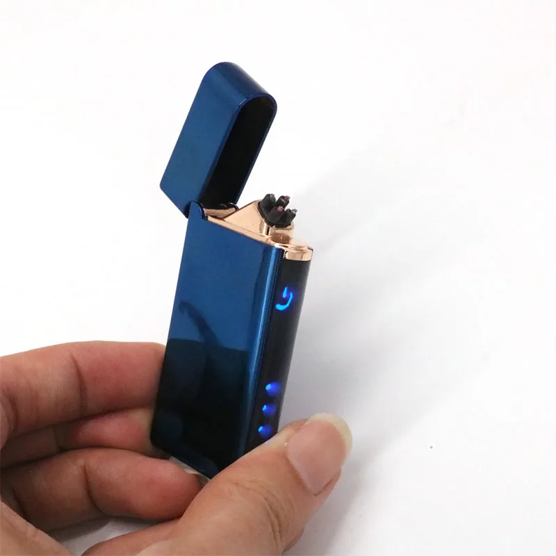 Электронная зажигалка двойной дуги плазмы USB перезаряжаемая сигарета беспламенный Smok Открытый выживания ветрозащитный импульсный сигары Ligther