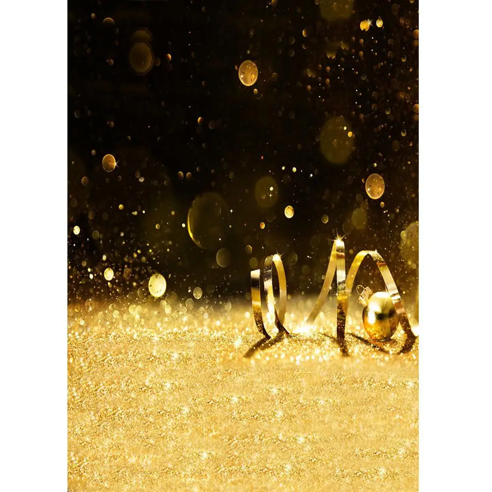 

Виниловый фон для фотосъемки детей и влюбленных с изображением золотого блестящего песка черного боке