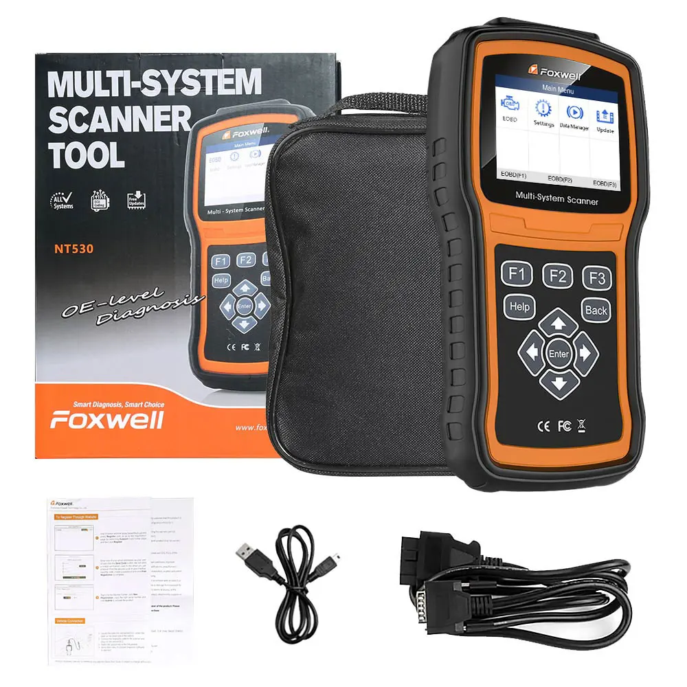 Foxwell NT530 полная система OBD2 диагностический сканер больше лицензии, чем NT520 Pro