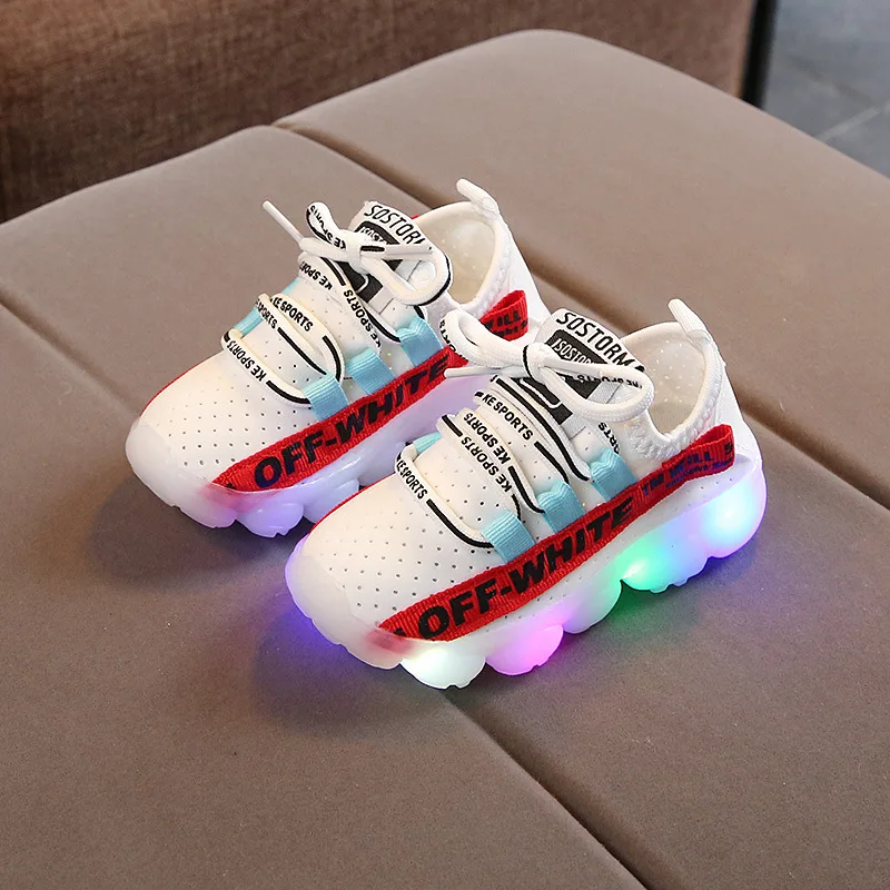 Детская обувь со светодиодной подсветкой для девочек; новые осенние детские кроссовки; спортивная обувь для мальчиков с подсветкой; теннисные кроссовки; infantil