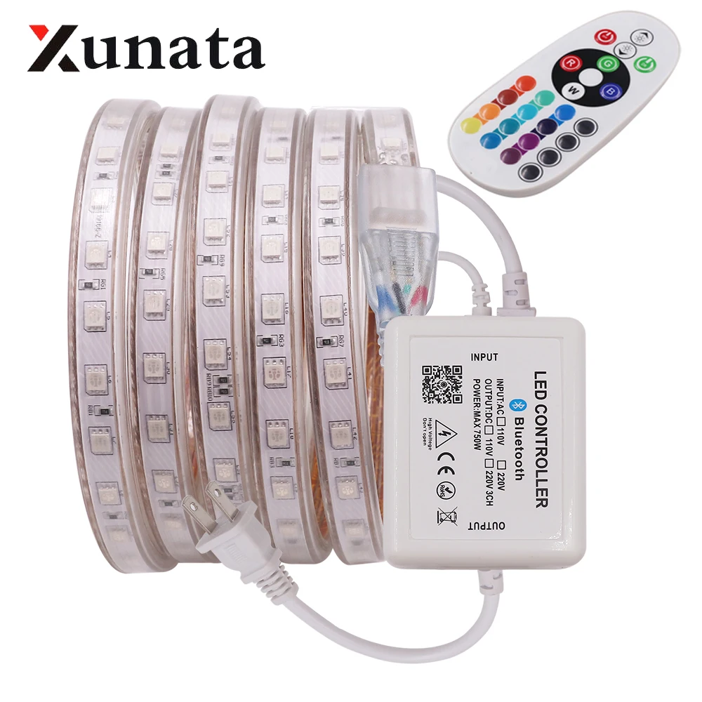 5050 RGB светодиодные полосы Водонепроницаемый 60 светодиодный s/m Белый/теплый белый гибкая лента светодиодный свет полосы для декорация внутри снаружи