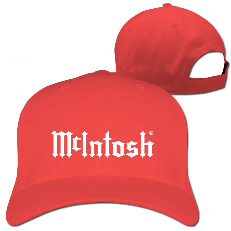 McIntosh, домашняя аудио бейсболка с логотипом для мужчин и женщин, кепки для водителя грузовика, модная Регулируемая Кепка - Цвет: 1-Red