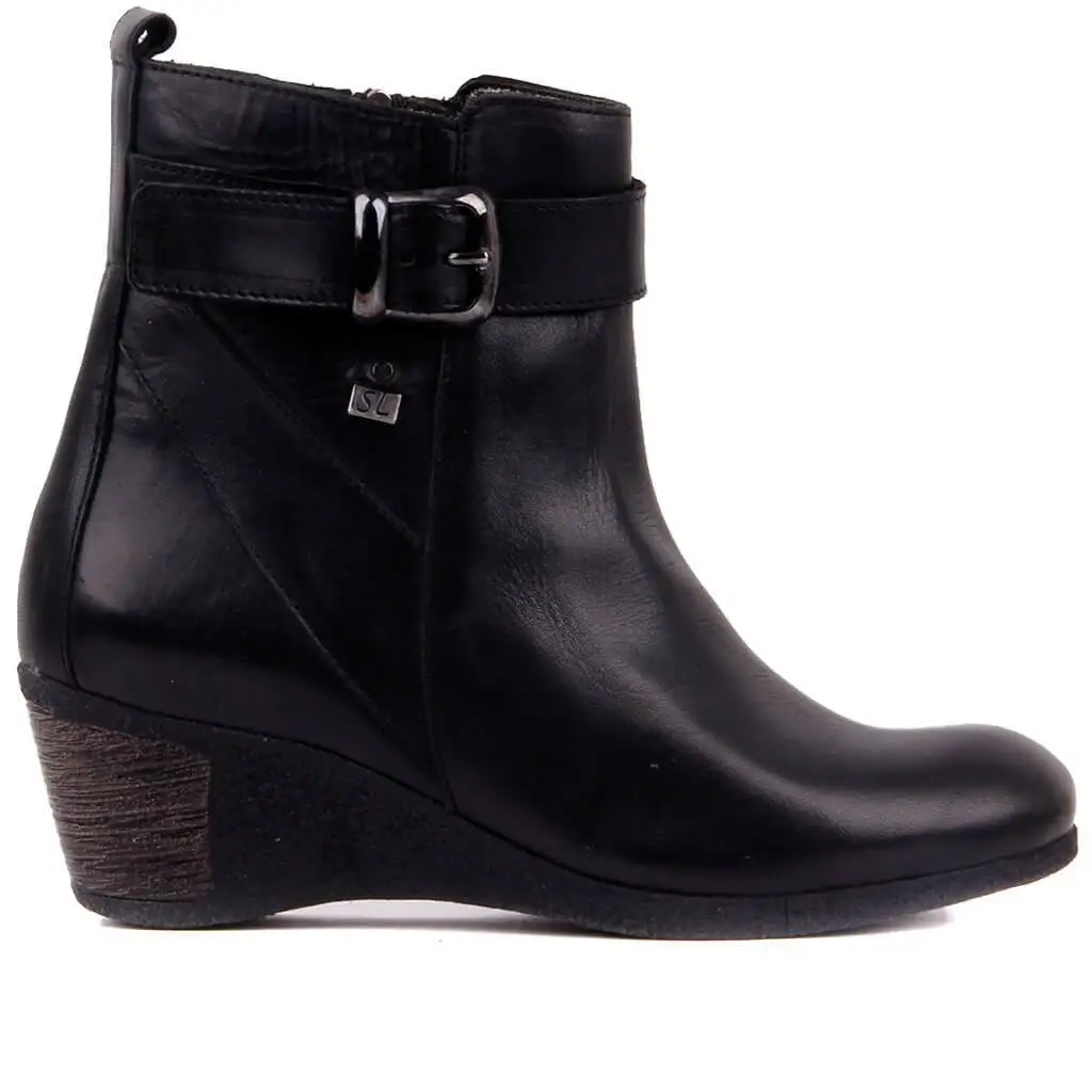 

Sail-Lakers Black Leather Zipper Female Boots