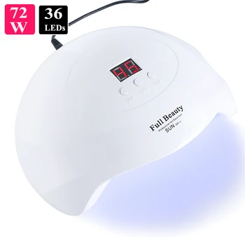 

72W UV Lamp Machine Smart Infrared Sensing Pro Nail Lamp High Powder 36pcs Light Cured for All Gel Varnish Nail Tool CHSUNX8Plus