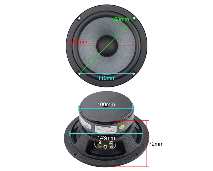 Alto falante baixo médio do woofer do