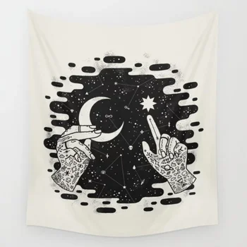 

Look To The Skies Wall Tapestry Bedspread Coverlet Curtain Bedding Blanket Sheet Throw Family Room Camping Bedroom Tapestries